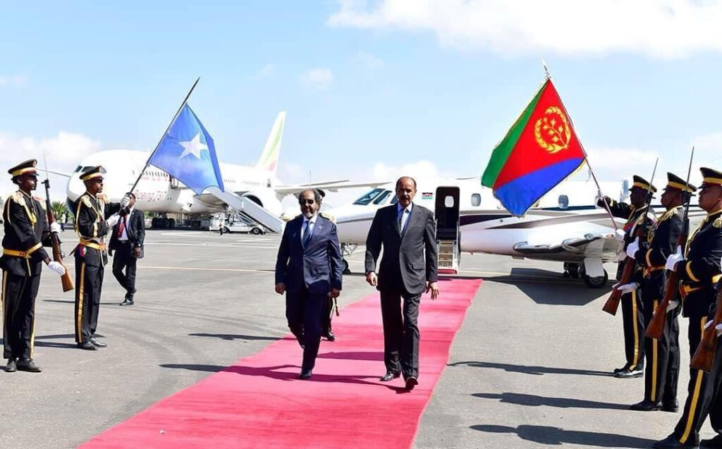 Somali president travels to Eritrea a day after meeting Egyptian delegation in Mogadishu